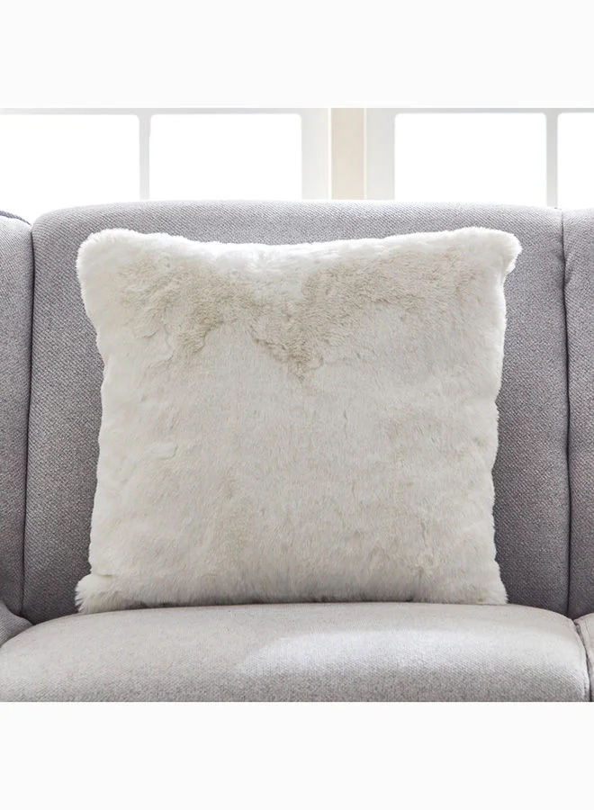 Home Box Faux Rabbit Fur Filled Cushion 45 x 45 cm