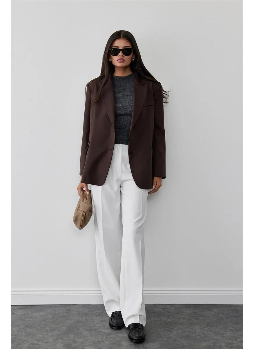 سود كوليكشن Saud Collection Dark Brown Masculine Blazer Jacket