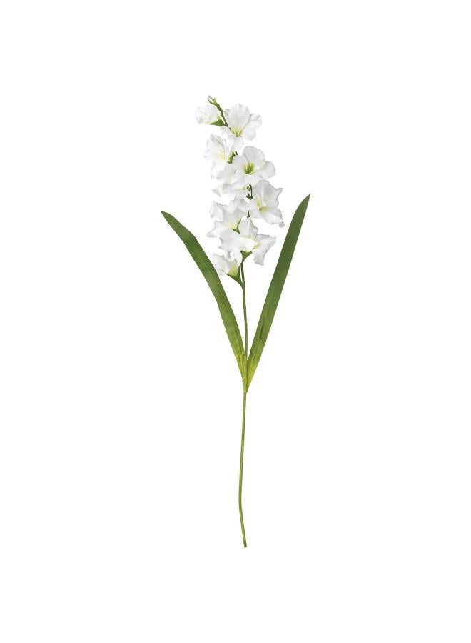 Green Tiger Artificial flower, Gladiolus/white, 100 cm - Image 1