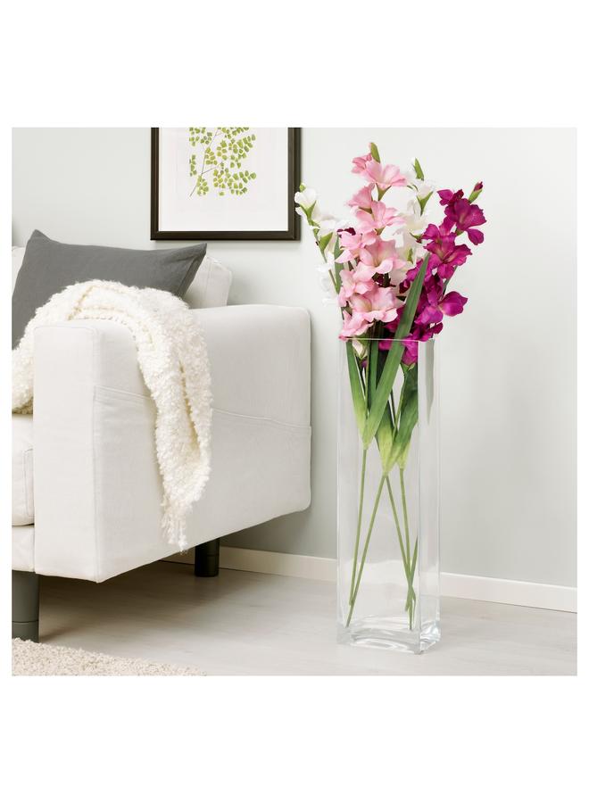 Green Tiger Artificial flower, Gladiolus/white, 100 cm - Image 2