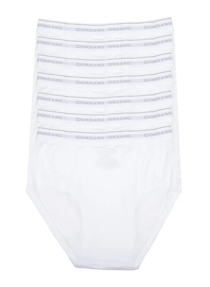 جيوردانو Solid Classic Briefs - White (6-packs)