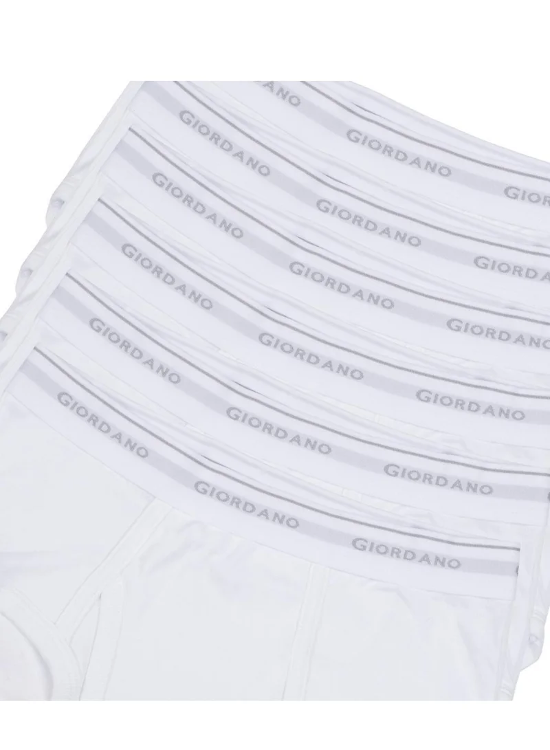 جيوردانو Solid Classic Briefs - White (6-packs)