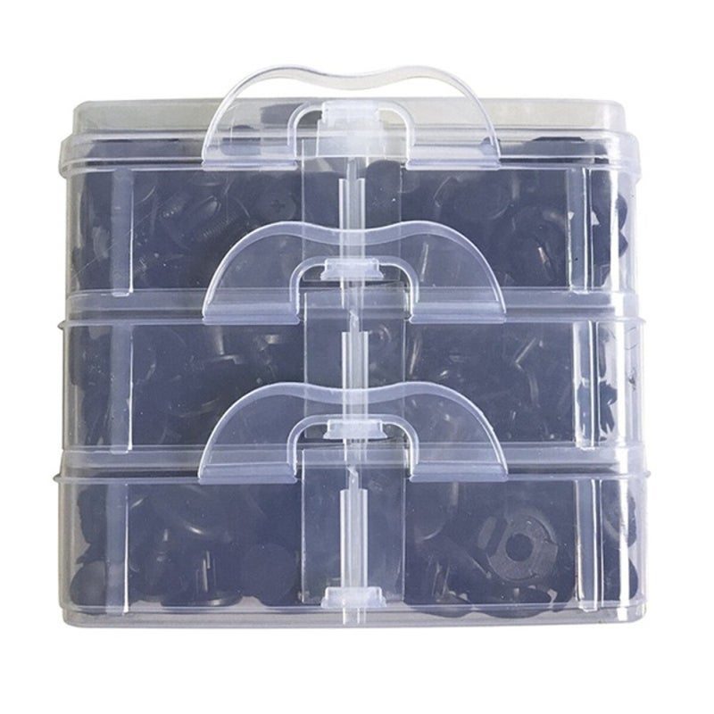 Fastener Clips 630Pcs Set: Black Nylon Anti-Wear Anti-Corrosion - Firm Hold Transparent Storage Box for Car Bus Truck Trim Repair - Image 5