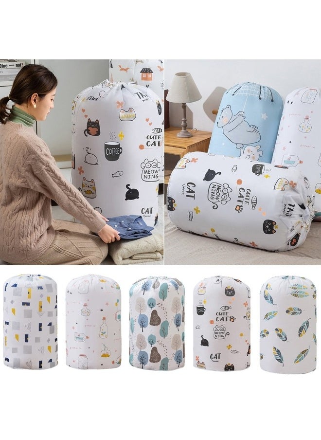 Generic 5pcs Large Portable Drawstring Storage Bag Quilt Organizer Toy Storage Clothes Bag Cute Design Home Organizer Multicolor 85*45cm  - Image 1