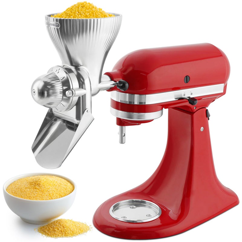KITOART Grain Mill Attachment for KitchenAid Stand Mixer with 12 Grind Level Flour Mill, Grain Mill Fit for Grinding Wheat, Corn, Oats, Buckwheat,Millet and Other Cereals - New Upgrades - Image 1
