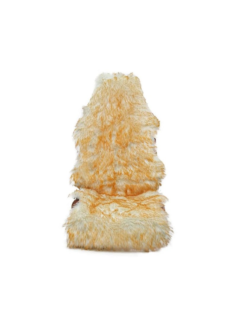 Agc 2 Piece Sheepskin Fur Car Seat Covers Universal Size Long Wool Car Seat Cushion for Adult Man and Women - Image 2