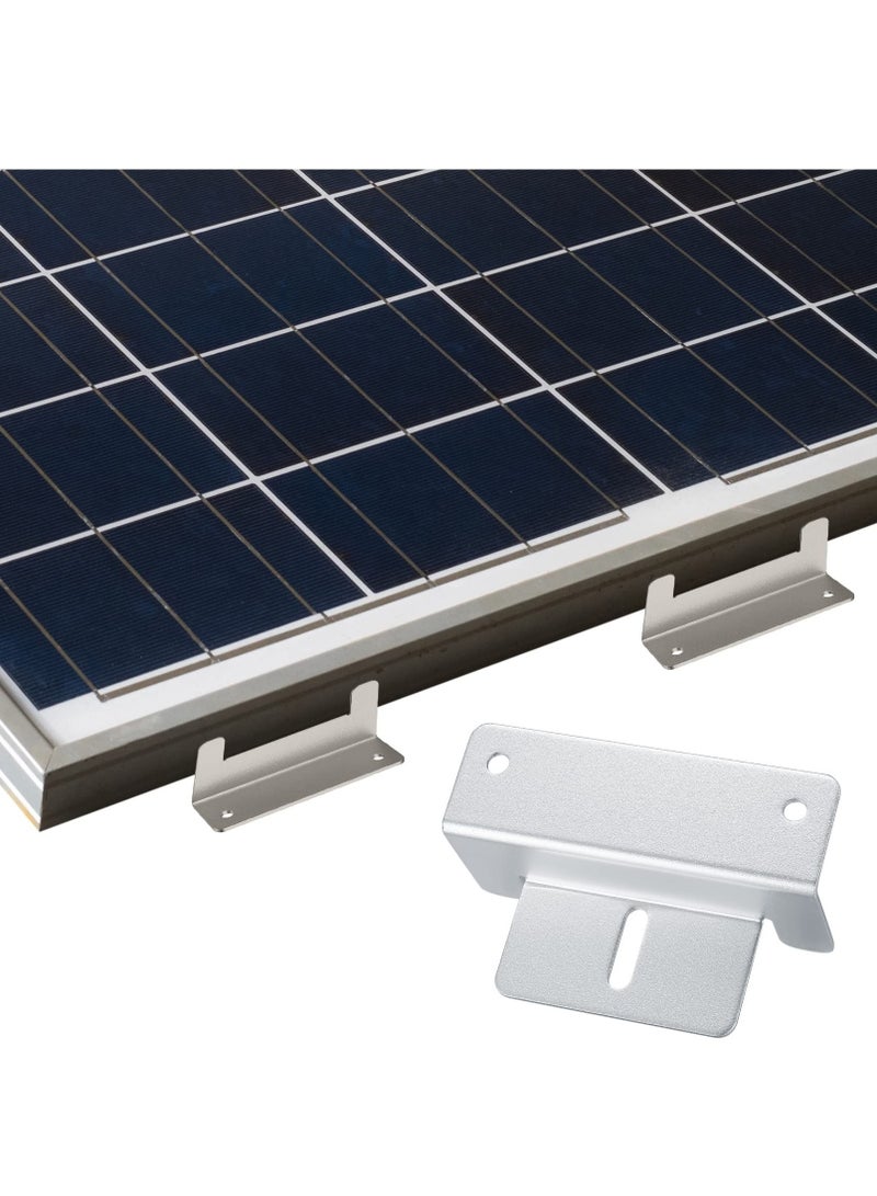 KASTWAVE Solar Panel Mounting Brackets, Solar Panel Aluminum Z Shaped Brackets ,Holders with Screw and Nuts for RV Boat Wall Caravans Yacht Roof Solar Panel Mounting (4 Sets) - Image 5