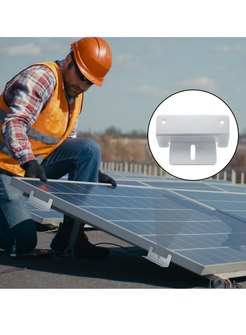 KASTWAVE Solar Panel Mounting Brackets, Solar Panel Aluminum Z Shaped Brackets ,Holders with Screw and Nuts for RV Boat Wall Caravans Yacht Roof Solar Panel Mounting (4 Sets) - Image 2