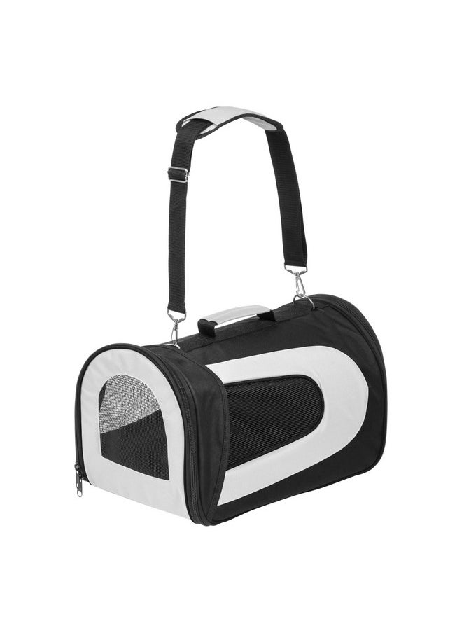 IRIS IRIS USA Large Soft Sided Carrier with Shoulder Strap, Sturdy Collapsible Water Resistant Cat Dog Pet Carrier with Padded Bottom and Top Handle for Travel Road Trip, Black  - Image 1