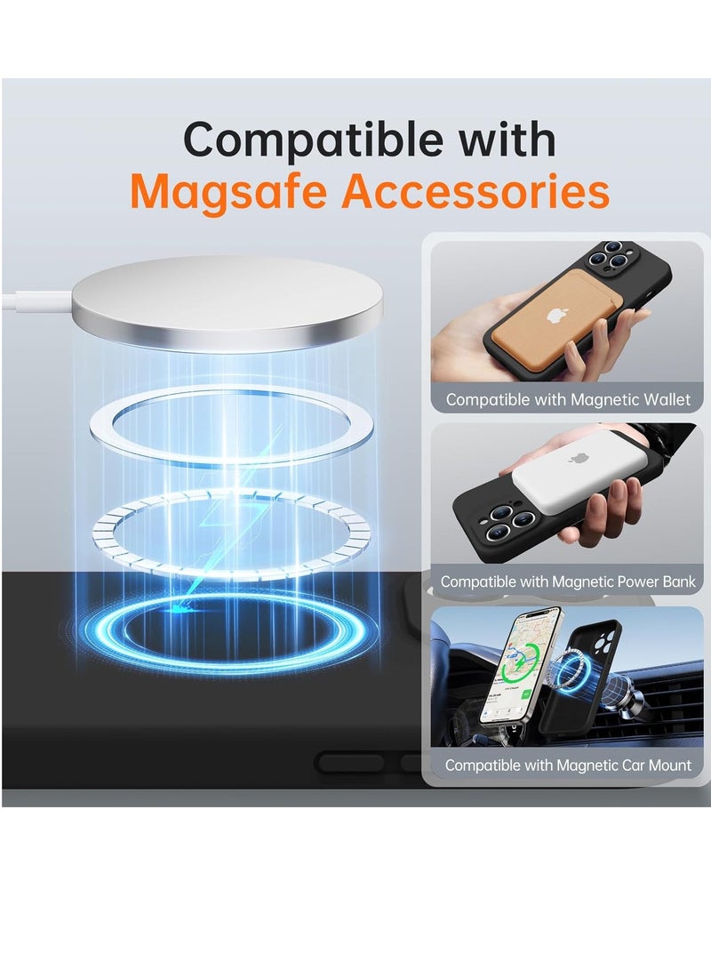 ELTRAZONE iPhone 16 Pro Max Case with 2 Screen Protectors – Liquid Silicone Protective Phone Case (6.9") – Compatible with MagSafe – Upgraded Camera Protection – Black - Image 2