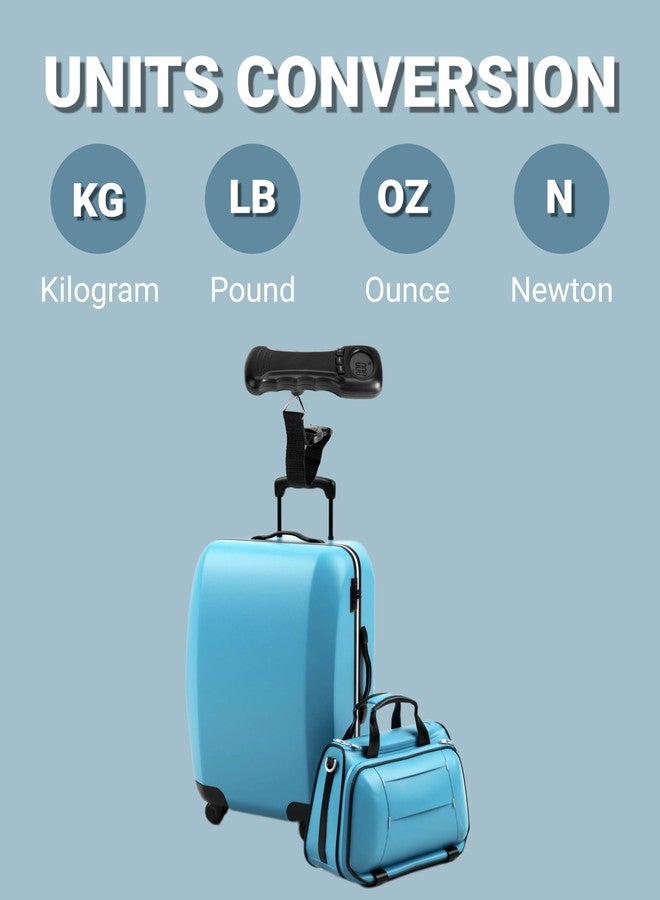 جيكتسي ميزان أمتعة، 50 كجم/110 رطل، ميزان أمتعة محمول معلق للسفر، قفل تلقائي للقراءة بعد الوزن، سهل القراءة وتسجيل البيانات - Image 3