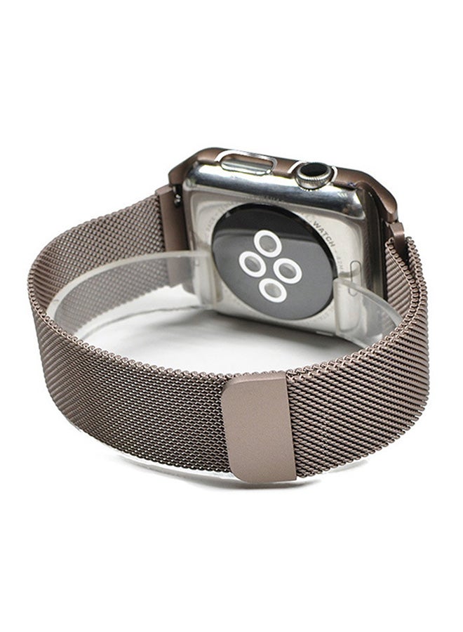 EHOME Replacement Band For Apple Watch Series 3/2/1 Brown - Image 2