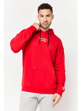 Adidas Men Sportswear Fit Long Sleeve Manchester United Football Sweatshirts, Red  - Image 1