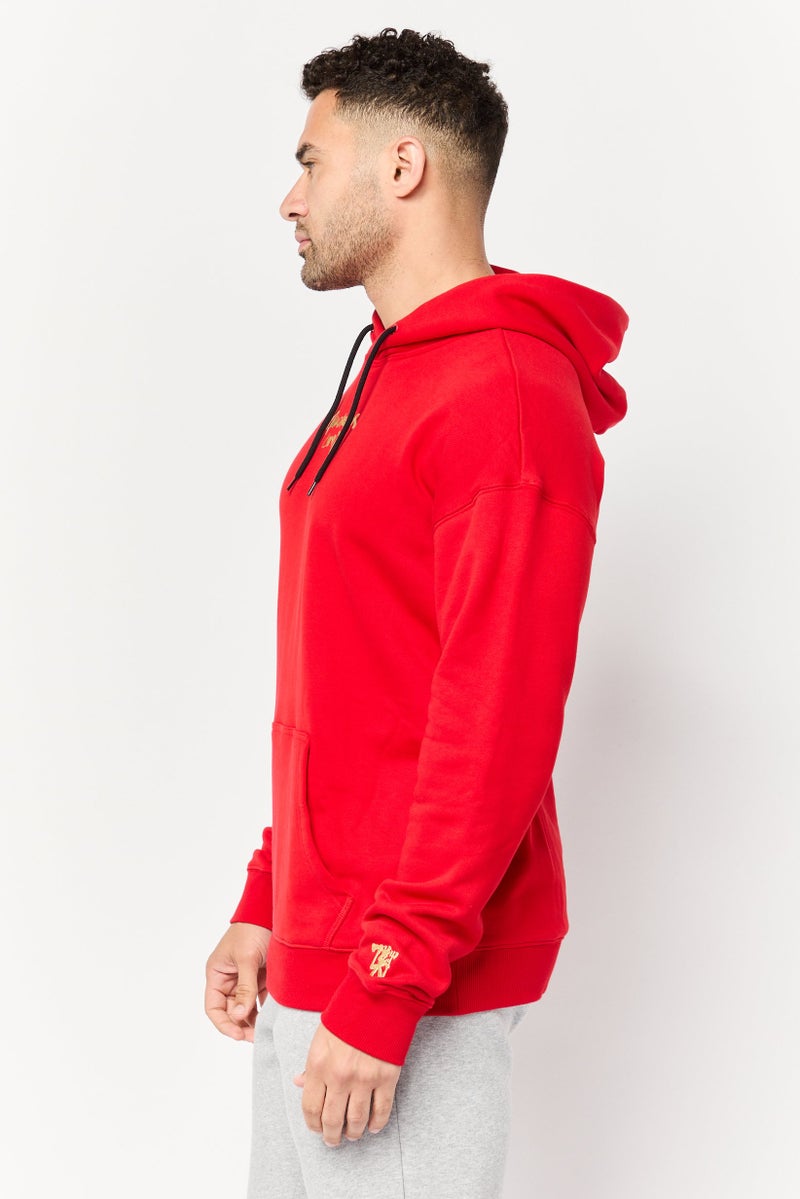 Adidas Men Sportswear Fit Long Sleeve Manchester United Football Sweatshirts, Red  - Image 3