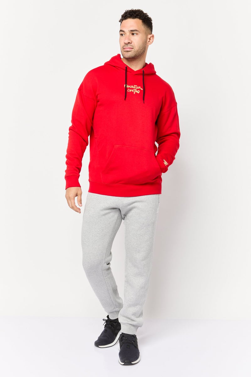 Adidas Men Sportswear Fit Long Sleeve Manchester United Football Sweatshirts, Red  - Image 4