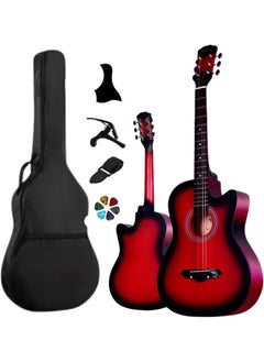 Megarya Megarya RDS 38 Inch Professional Steel String Acoustic Guitar - Traditional Design for Beginners and Adults Complete Beginner Acoustic Guitar Set  - Image 1