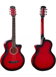 Megarya Megarya RDS 38 Inch Professional Steel String Acoustic Guitar - Traditional Design for Beginners and Adults Complete Beginner Acoustic Guitar Set  - Image 2