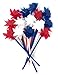 Funiverse Bulk 50 Pack Patriotic 3 Color Pinwheel Assortment Red White and Blue Wind Spinner Indoor and Outdoor Decorations - Image 2