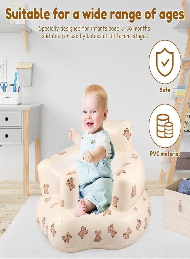 Deoxys Inflatable Baby Seat for Babies 3 Months and Up, Infant Floor Seat with Built-in Air Pump for Learning to Sit and Camping Inflatable Infant Floor Seat - Image 2