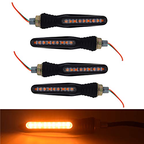 Ramanta 9 LED Turn Signal Side Indicator Light Universal Front Rear Blinker Lamp for Bikes and Motorcycle (Yellow, 4 PCs) - Image 1