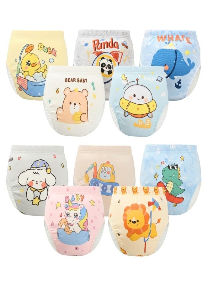 أو بيبي سراويل تدريب الأطفال القابلة لإعادة الاستخدام من أوبابي - سراويل تدريب ناعمة من قطن الموسلين للأطفال الصغار - تصميم يسمح بمرور الهواء وعالي الامتصاص (مقاسات: 12 شهرًا، 24 شهرًا، 10 بوصات) لون أبيض كريمي - Image 1