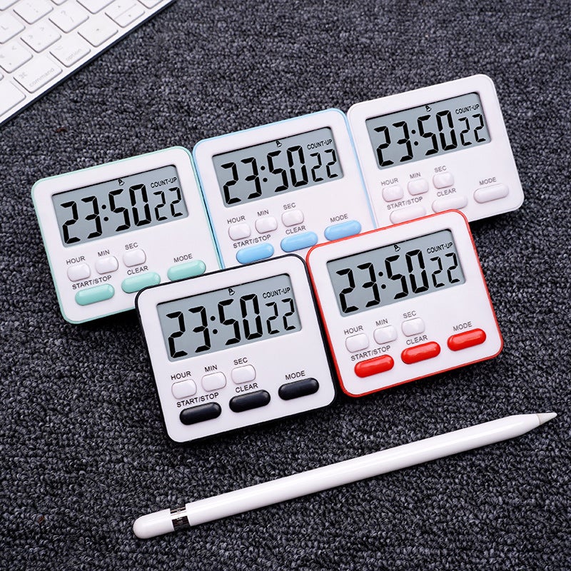 Kitchen Timer Student Time Manager Timer English Version Positive And Negative Timing Digital Digital Alarm Clock - Image 2