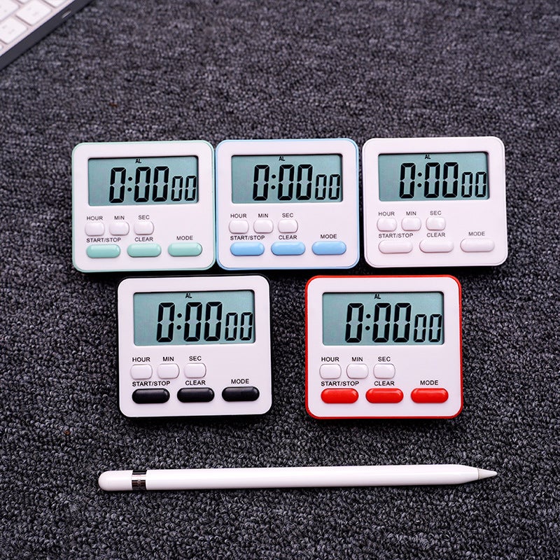 Kitchen Timer Student Time Manager Timer English Version Positive And Negative Timing Digital Digital Alarm Clock - Image 3