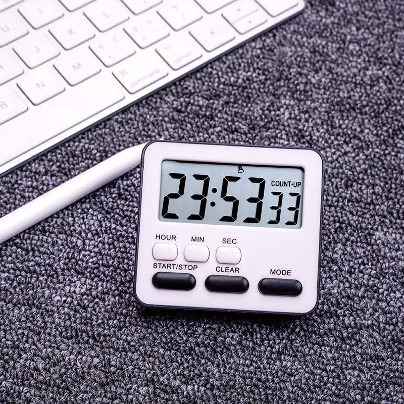 Kitchen Timer Student Time Manager Timer English Version Positive And Negative Timing Digital Digital Alarm Clock - Image 5