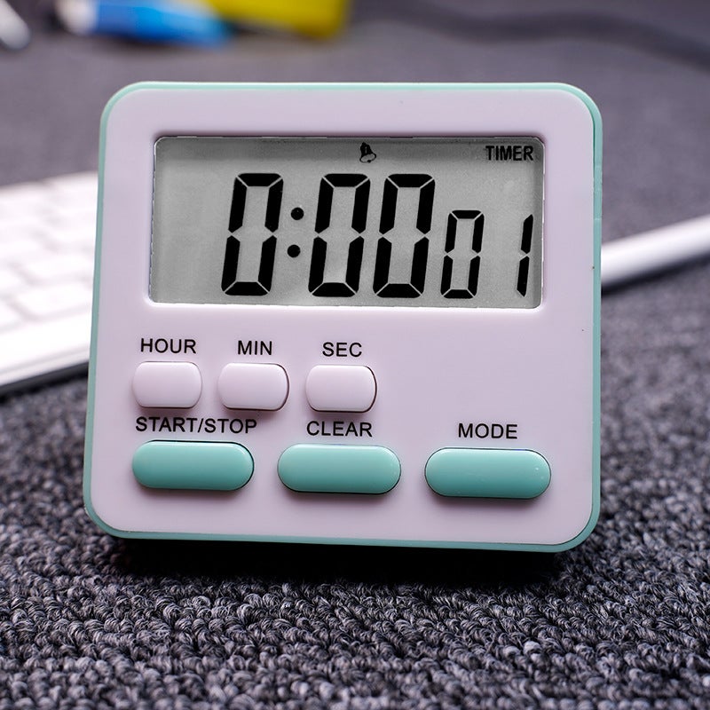 Kitchen Timer Student Time Manager Timer English Version Positive And Negative Timing Digital Digital Alarm Clock - Image 4