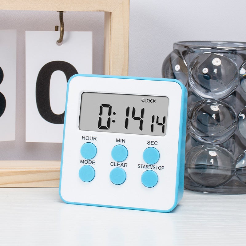 Kitchen Timer Student Time Manager Timer English Version Positive And Negative Timing Digital Digital Alarm Clock - Image 1