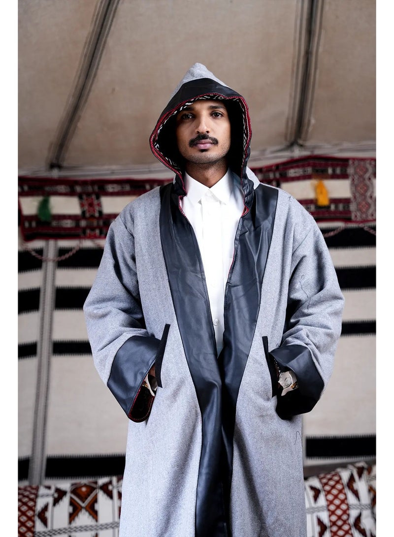 آر إس فروة  دبل فيس جوخ لون أسود رصاصي - Image 1