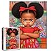 Tucocoo Pouty Little Afro Bun Girl 1000 Pieces Puzzle Colorful Candy Store Jigsaw Puzzle for Adults African Girl Puzzles for Challenging Family Activity Games DIY Crafts Puzzle for Home Decor Gifts - Image 2