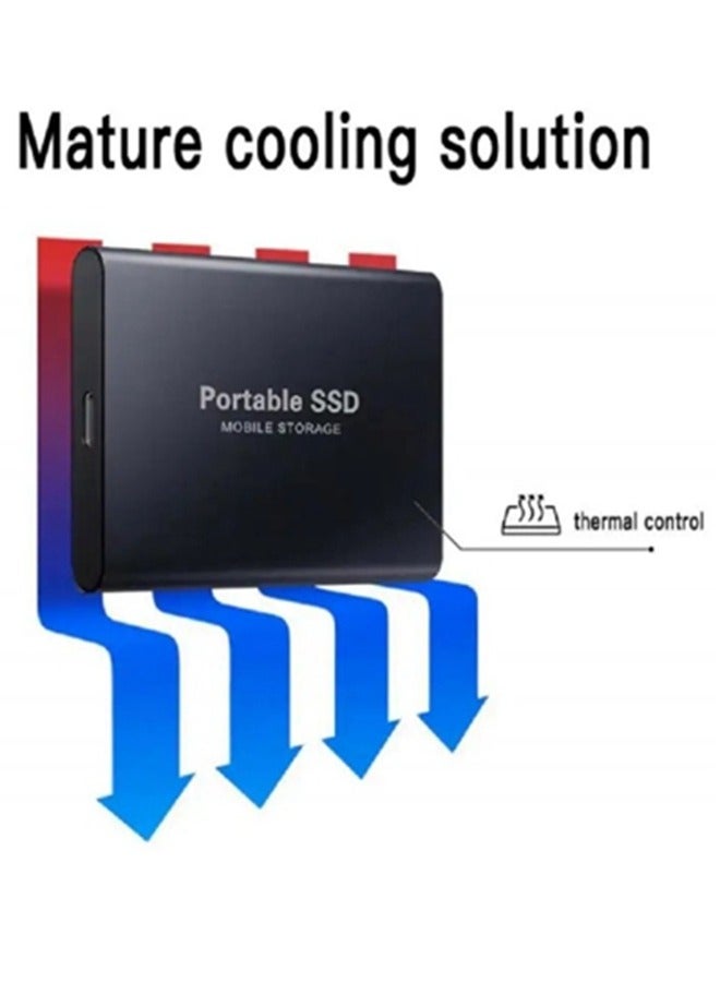 الصلبة المحمولة القرص الصلب 2TB الصلبة المحمولة القرص الصلب الخارجي 3 في 1 نوع ج 2000GB عالية السرعة القرص الصلب ، ومناسبة لأجهزة الكمبيوتر المحمول ماك تخزين البيانات ونقلها ، الروبوت الهاتف المحمول ، الكمبيوتر ، الكمبيوتر اللوحي - Image 2