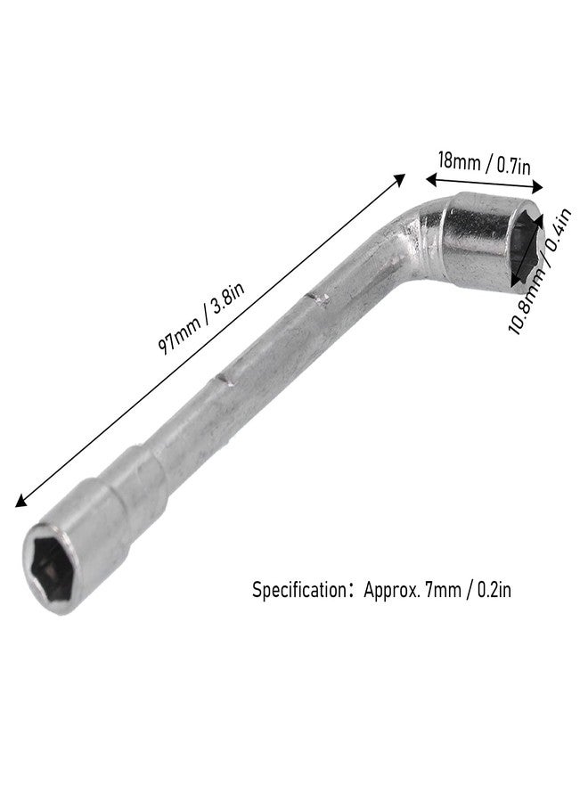 BORDSTRACT 5Pcs Metric L Shaped Angled Hex Socket Wrench, 7mm L-Type Elbow Wrench Set Double-Head Elbow Hex Wrench for Mechanic Repair Tool - Image 2