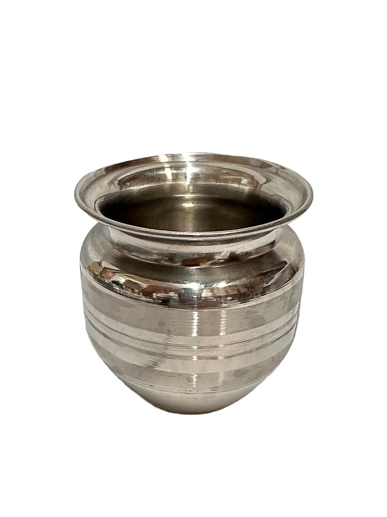Dynore Dynore Stainless Steel Silver Lota/Kalash/Pooja Kalash/Small Lota for Home/Puja Lota 230 ml- Set of 6 - Image 2