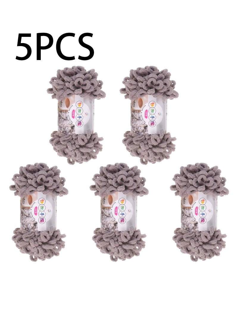 Unewshi 5 Pcs Alize Puffy 530 Micropolyester Hand Knitting Yarn For Blanket