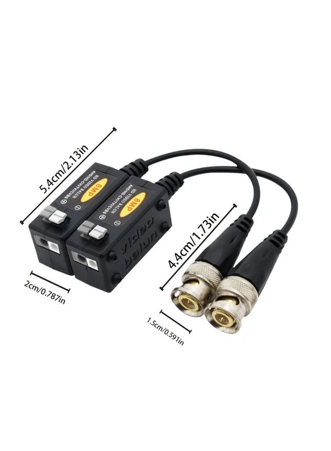 HX CA10 Passive BNC To Ethernet Balun 8MP HD Video Transmitter For Twisted Pair Cables - Image 3