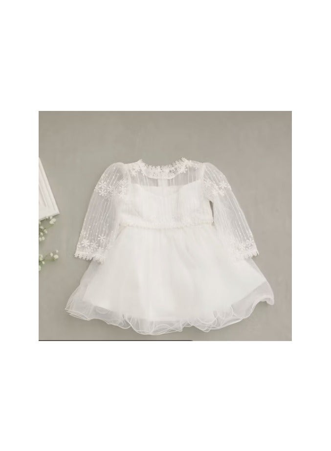 شي إن فستان أميرة بدانتيل مطرز بزهور أنيق أكمام طويلة الى , ممتاز للحفلة - Image 4