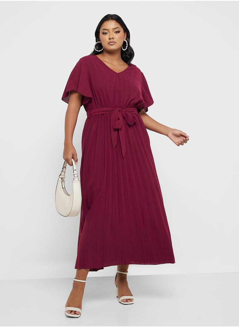 Pleated Dress With Flouncy Sleeve - pzsku/Z7CA5E813A323E748F651Z/45/_/1733296573/8e8025c3-fb05-4641-b173-20b3c66afbb7