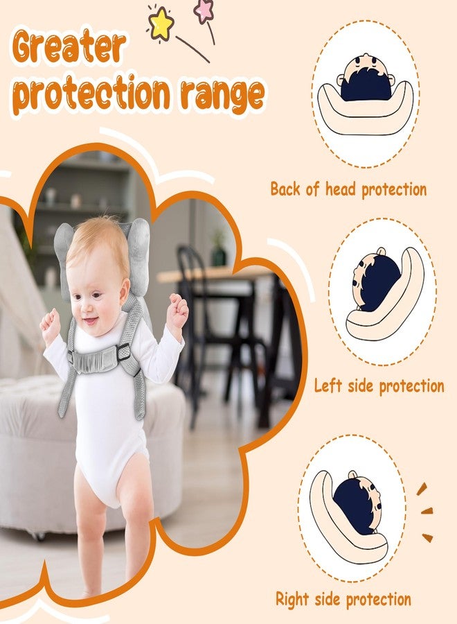 Primo Lines Baby Backpack Walker Protection, Toddler Head Protector Backpack Adjustable 270° Three-Sided Protection Breathable Design with Knee Pads & Safety Rope, 6-12 Month Baby(Elephant) - Image 3