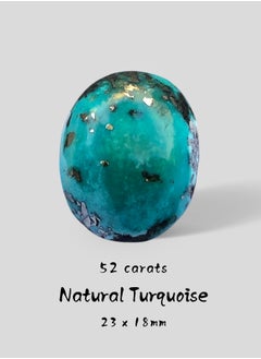 HADI December Birthstone - Natural Turquoise with Pyrite - 52 carats - 23x18mm  - Image 1