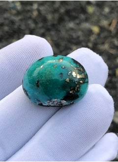 HADI December Birthstone - Natural Turquoise with Pyrite - 52 carats - 23x18mm  - Image 4