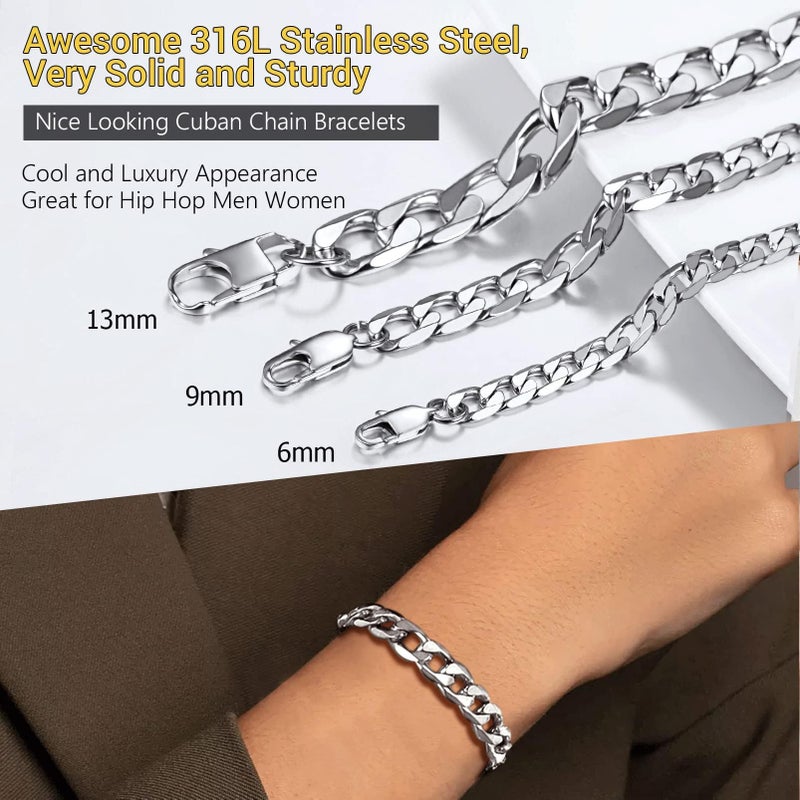 PROSTEEL Men Bracelet Pulseras Para Hombres Mens Braclets Silver Cuban Link Chain Tennis Bracelet For Stainless Steel Bracelets For Men - Image 4