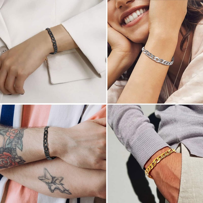 PROSTEEL Men Bracelet Pulseras Para Hombres Mens Braclets Silver Cuban Link Chain Tennis Bracelet For Stainless Steel Bracelets For Men - Image 2