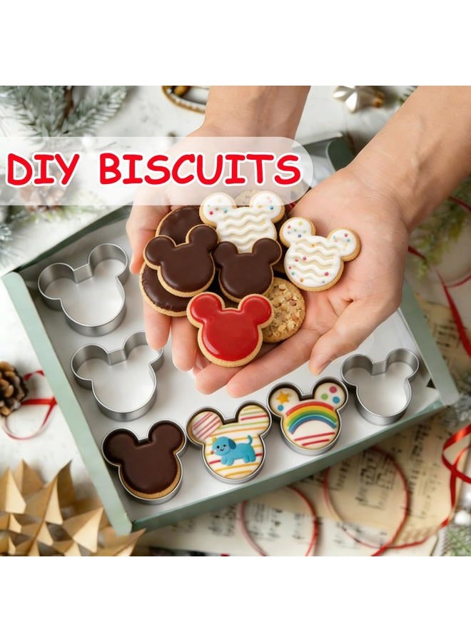 Tmflexe Mouse Cookie Cutter Sandwich Cutters for Kids DIY Lunchbox Bento Box Fruit Cutters Vegetable Cutters for Children Boys Girls, Pack of 5 - Image 3