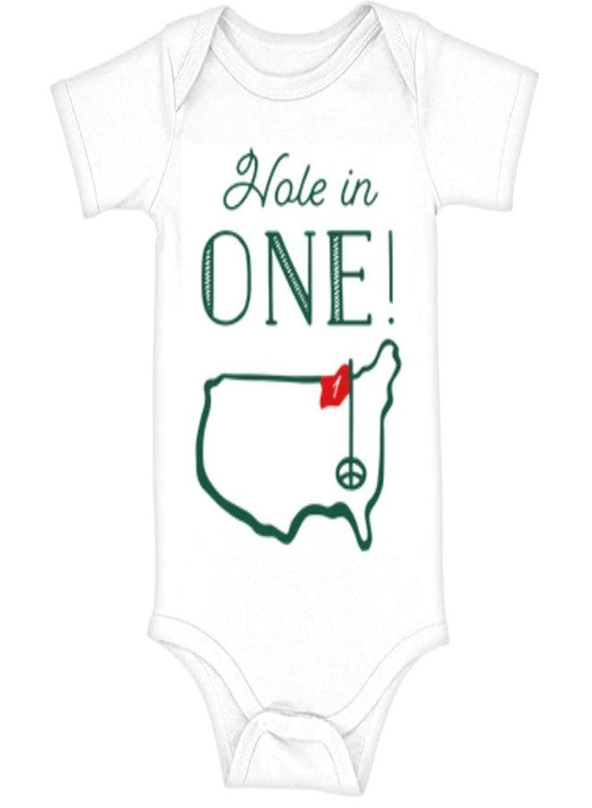 Geloar Hole in One Golf 1st Birthday Baby Outfit - Golf Themed Baby Bodysuit for First Birthday (Hole in One Onesie 12M) - Image 1