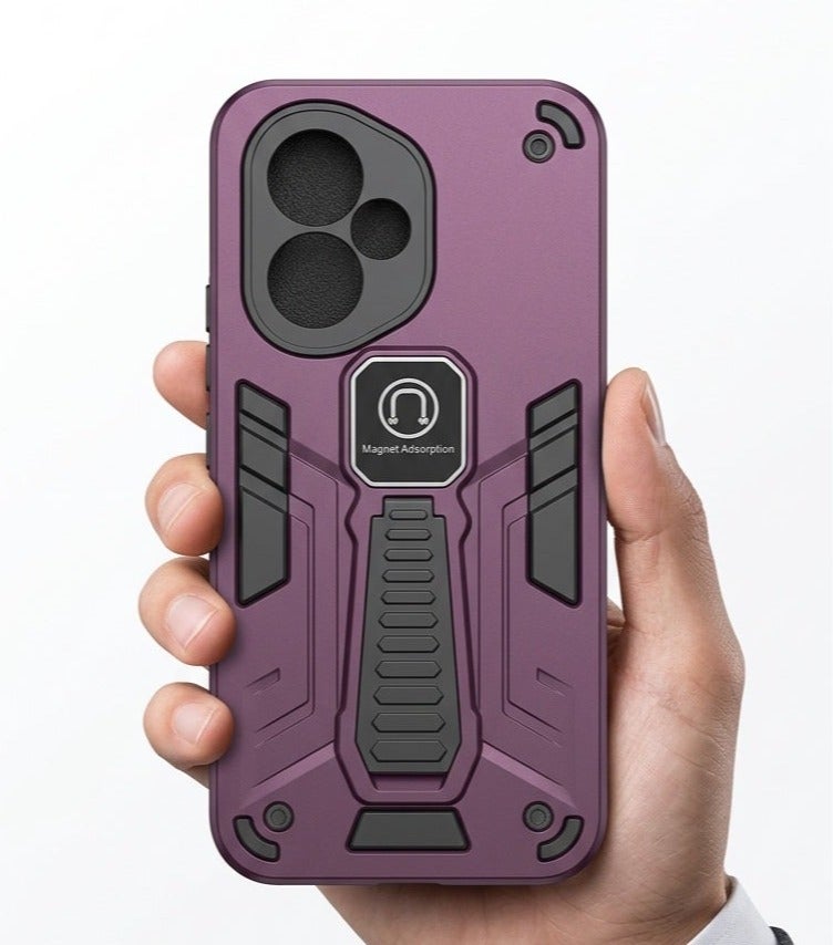 A highly durable, shock-resistant back cover with a built-in kickstand and magnetic adhesive. Compatible With phone Honor 400 ,An Excellent Choice For Those Who Appreciate Luxury. - Image 2