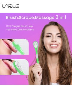 Unique 3 Pack Double-Side Desiged Tongue Scraper - Ultra-Soft Tongue Brush Tongue Cleaner for Food-Grade Portable Tongue Liners  - Image 4