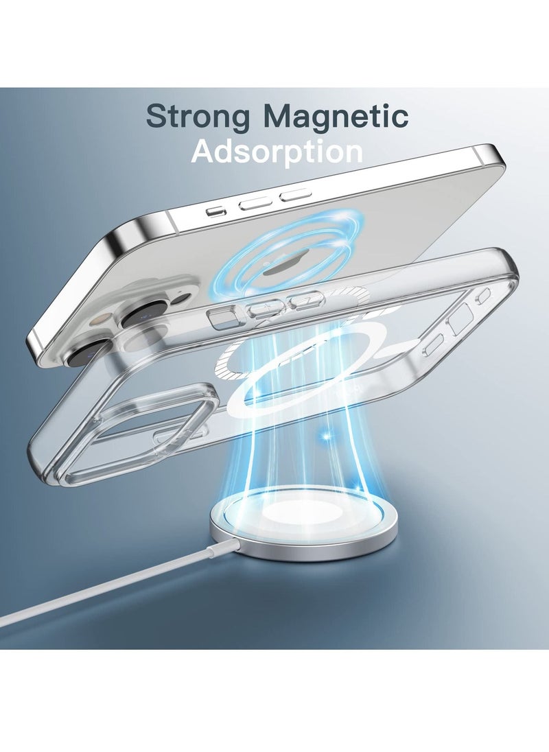 Houmt - iPhone 14 Pro Magsafe Case 6.1 Inch Slim Thin Magnetic Case Yellowing-Resistant Shock Absorption Anti-Scratch and Anti-Drop Hard Back Crystal Case Compatible with iPhone 14 Pro Case - Image 1