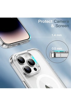 Houmt iPhone 14 Pro Magsafe Case 6.1 Inch Slim Thin Magnetic Case Yellowing-Resistant Shock Absorption Anti-Scratch and Anti-Drop Hard Back Crystal Case Compatible with iPhone 14 Pro Case  - Image 2